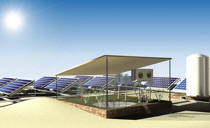 Tecnologia desenvolvida por cientistas resfria os painéis solares ao mesmo tempo que absorve água do ar no deserto