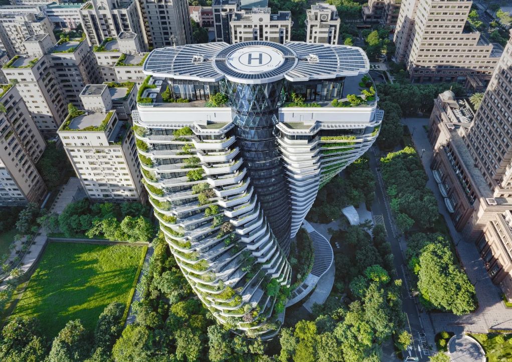 Torre com “formato de DNA” em Taiwan traz habitação sustentável