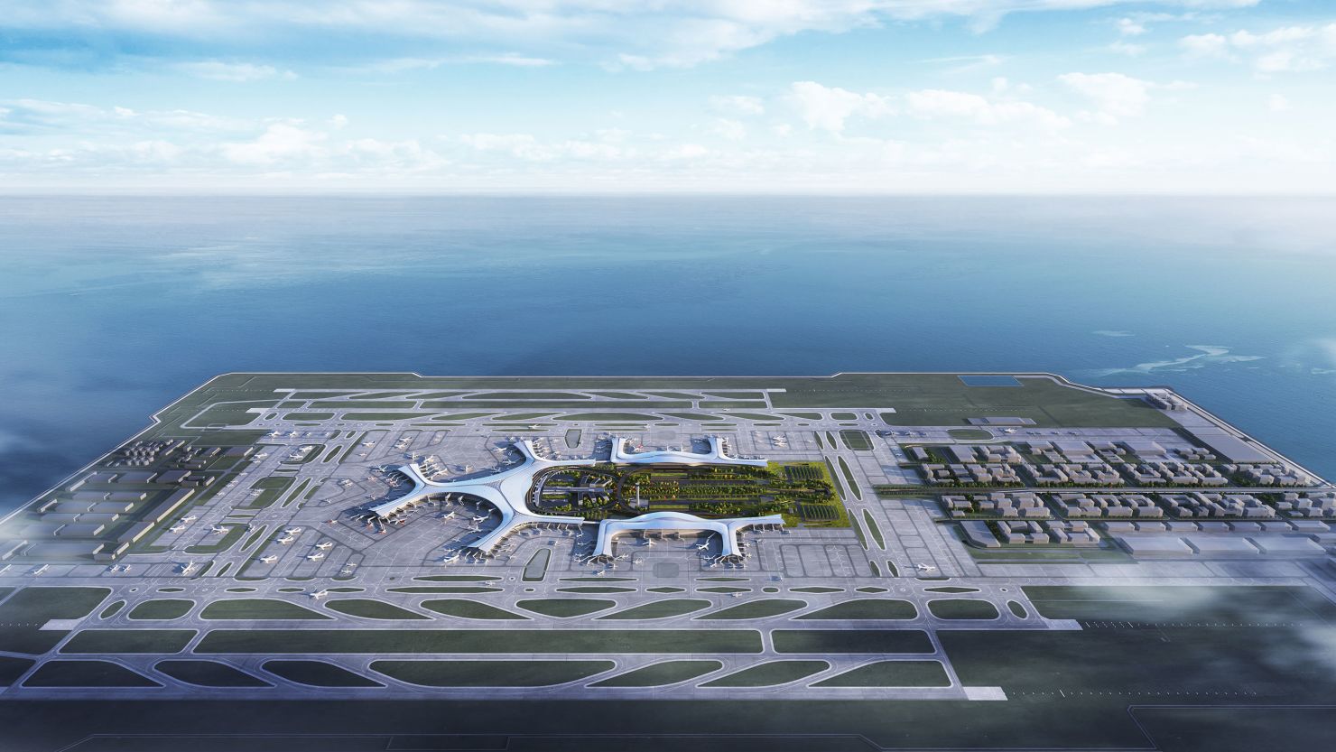 China investe em megaprojeto de £4 bilhões para construir o maior aeroporto artificial do mundo