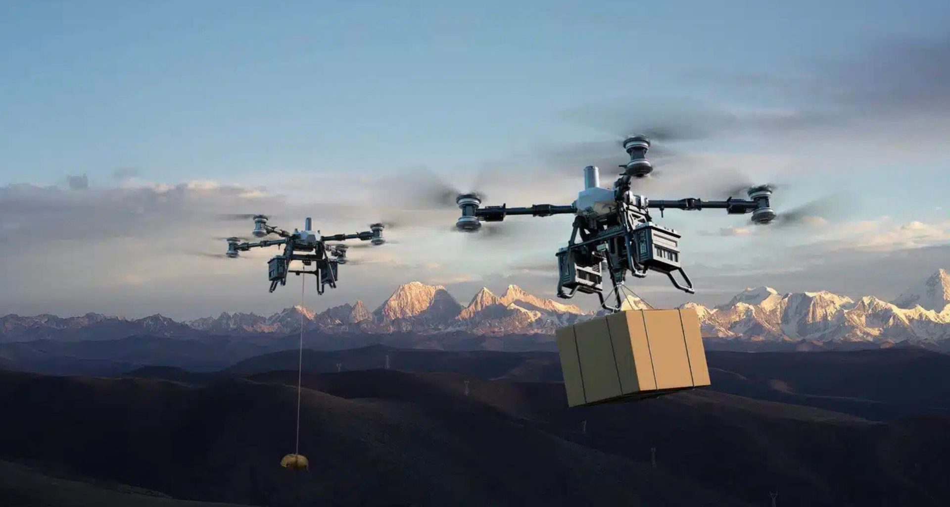 Novo drone de carga da DJI carrega em 9 minutos e transporta facilmente 80 kg