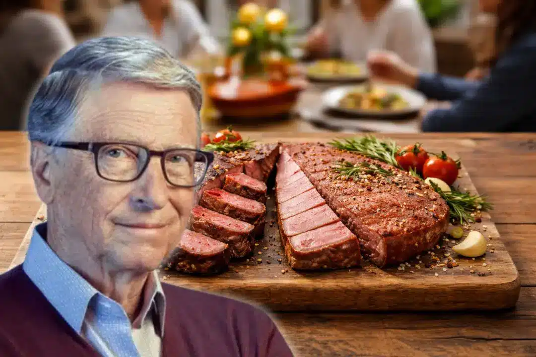 Bill Gates defende o fim da carne bovina tradicional e aposta em proteínas artificiais Bill Gates defende o fim da carne bovina tradicional e aposta em proteínas artificiais